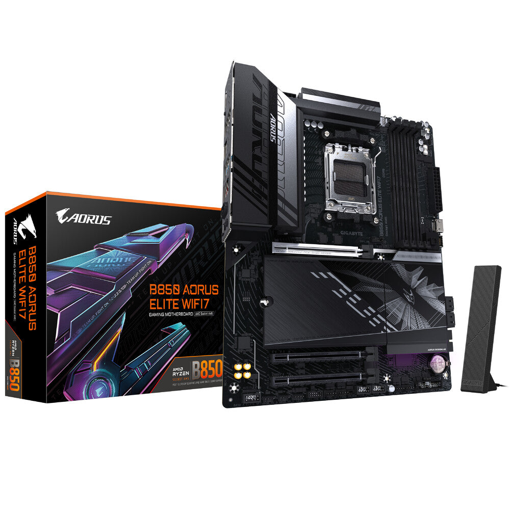 TARJETA MADRE GIGABYTE B850 AORUS ELITE WIFI7 / SOCKET AMD AM5 / DDR5 8200 / HDMI / WIFI7 / ATX / GAMER TARJETA MADRE GIGABYTE B850 AORUS ELITE WIFI7 / SOCKET AMD AM5 / DDR5 8200 / HDMI / WIFI7 / ATX / GAMER
